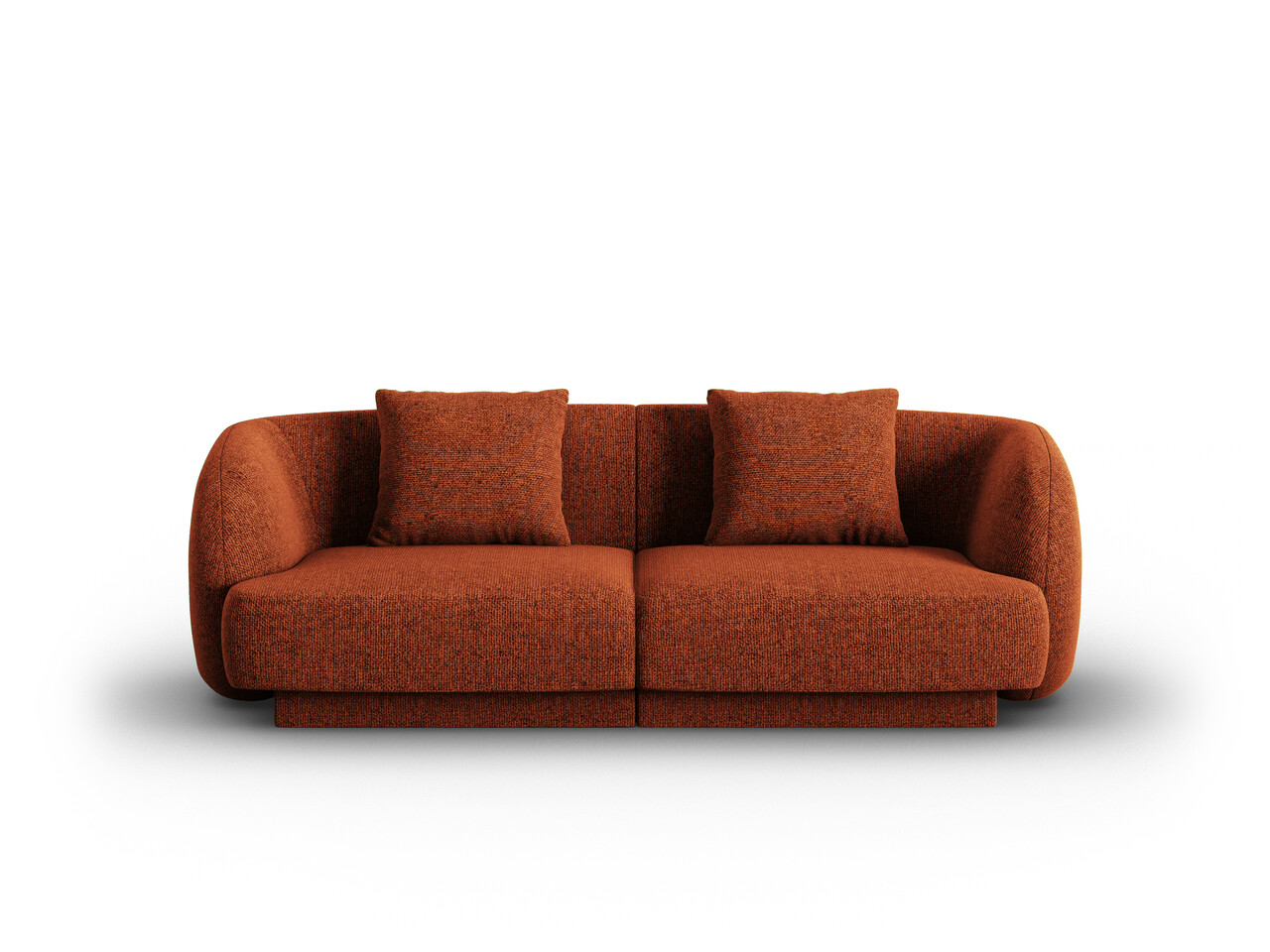 Canapea 2 locuri, Tulum, Cosmopolitan Design, 180x90x70 cm, tesatura chenille, teracota - imagine 6